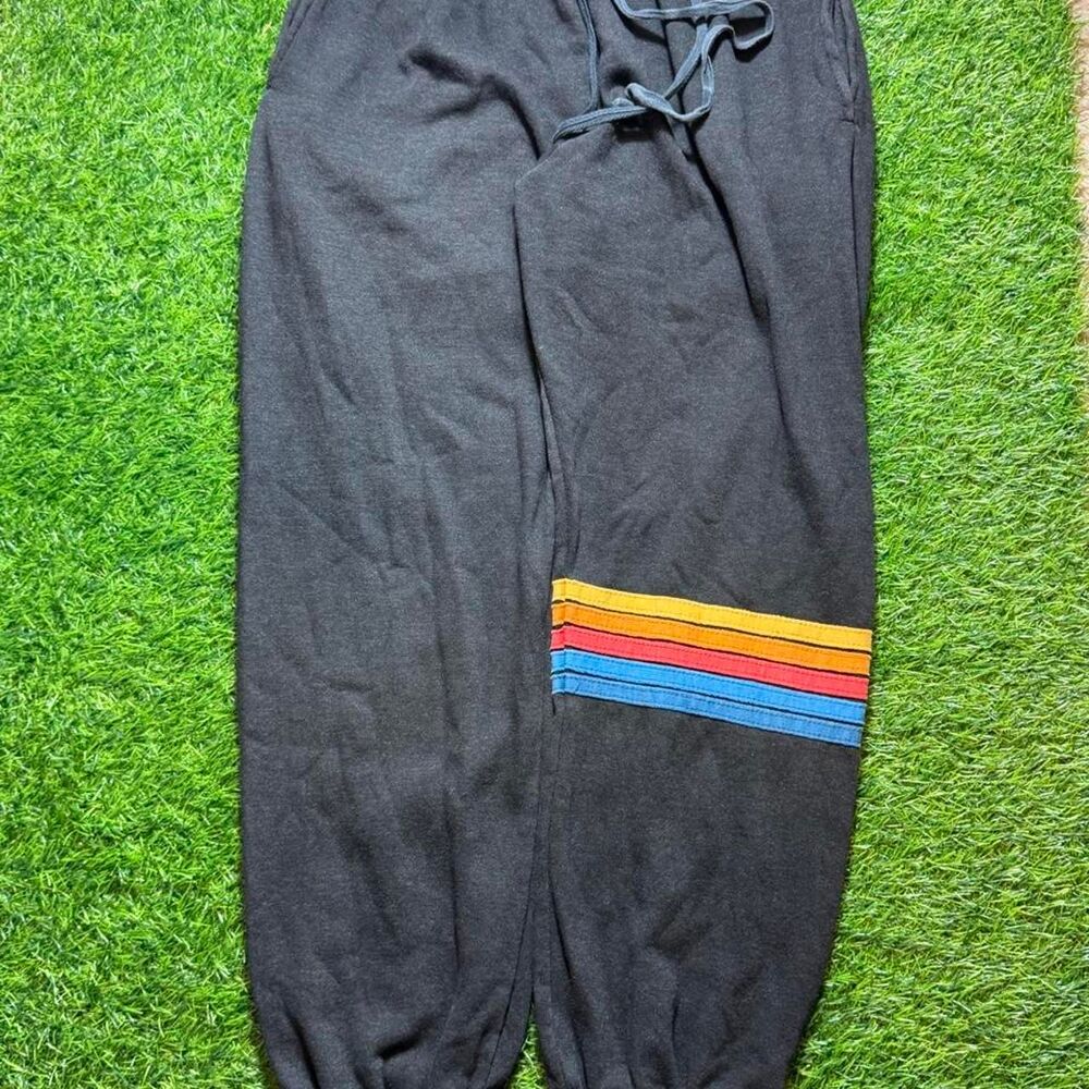 Aviator-nation Women's Black and Grey Joggers-tracksuits